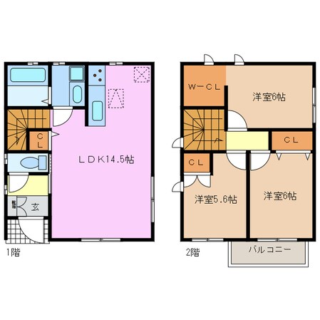 潮見が丘2丁目戸建て賃貸の物件間取画像